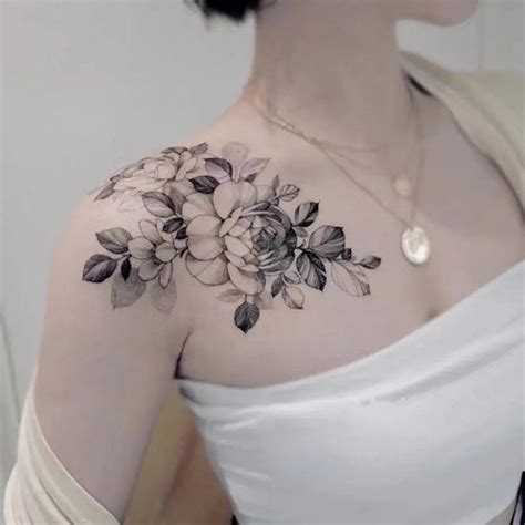 2pcs Black and White Flower Temporary Tattoo/flower Tattoo/retro Flower ...