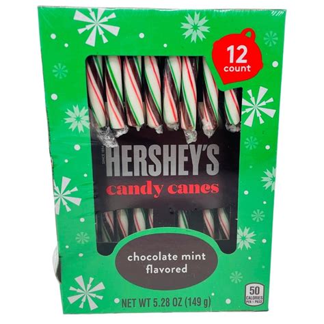 Hershey's Chocolate Mint Candy Canes 12ct | Candy Funhouse – Candy Funhouse CA