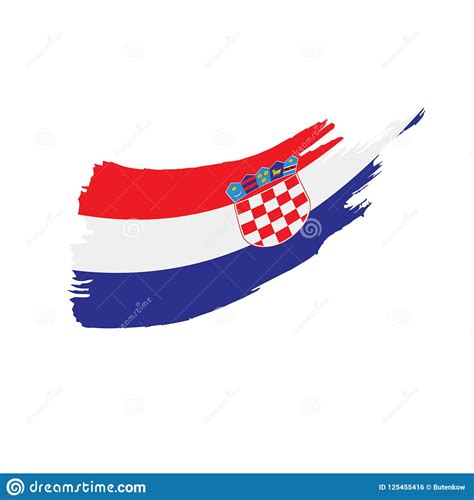 Croatia Flag, Vector Illustration Stock Vector - Illustration of blue ...