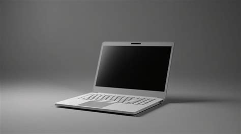 White Screen Laptop In 3d Render With Background Illustration, Computer Screen, Laptop Screen ...