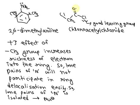 SOLVED: Lidocaine Synthesis – 1. What organic by-product(s) might be formed if 2,6-dimethyl ...