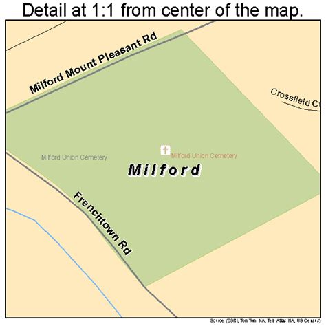 Milford New Jersey Street Map 3446260