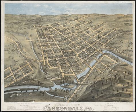 Bird's eye view of Carbondale, Pa - Norman B. Leventhal Map & Education ...