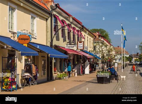 Sweden, Oland Island, Borgholm, street detail Stock Photo - Alamy