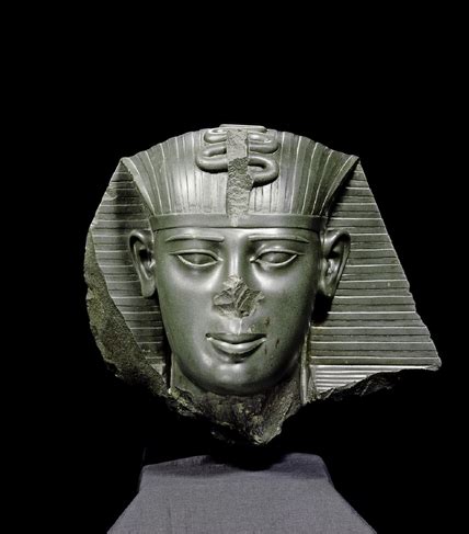 Head of a standing figure of the king Amasis Statue part (sculpture) Ahmose II (Amasis) Egypt ...