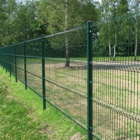 Green Plastic Coated Security Welded Wire Mesh Fence Panel - Welded ...