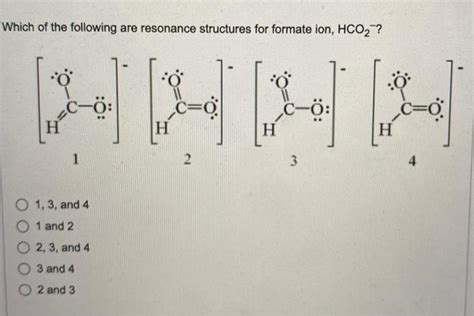 Solved Which of the following are resonance structures for | Chegg.com