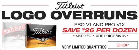 Titleist Pro V1 and Pro V1X Logo Overruns Are Back + FJ Golf Shoes Closeouts Going Fast