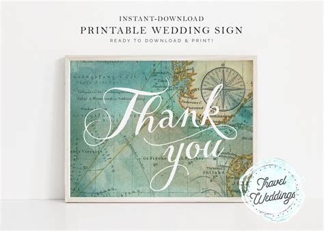 Printable thank You Wedding Sign Photo Prop Sign - Etsy