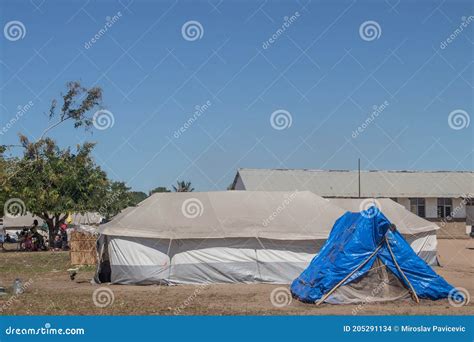 Refugee Camp Made of Tents, Africa, Refugee Crisis Editorial Stock ...