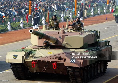 Indian Army Arjun tank is driven during the country's 57th Republic... News Photo - Getty Images