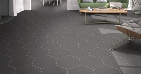 hexagon vinyl flooring black - Marissa Roush