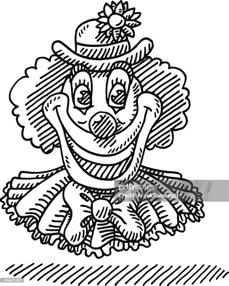 Circus Happy Clown Face Drawing High-Res Vector Graphic - Getty Images