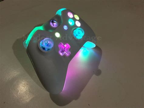 Xbox One controller white shell full color changing LED mod | eBay