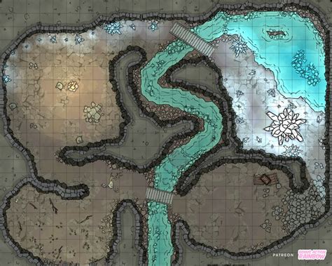 Crystal Cave- First Map! - No Grid and VTT version in comments [25x20][OC][Battlemap] : Roll20 ...