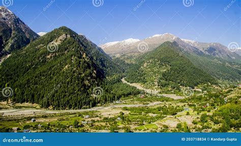 Various Views of the Sangla Valley Stock Photo - Image of evening ...