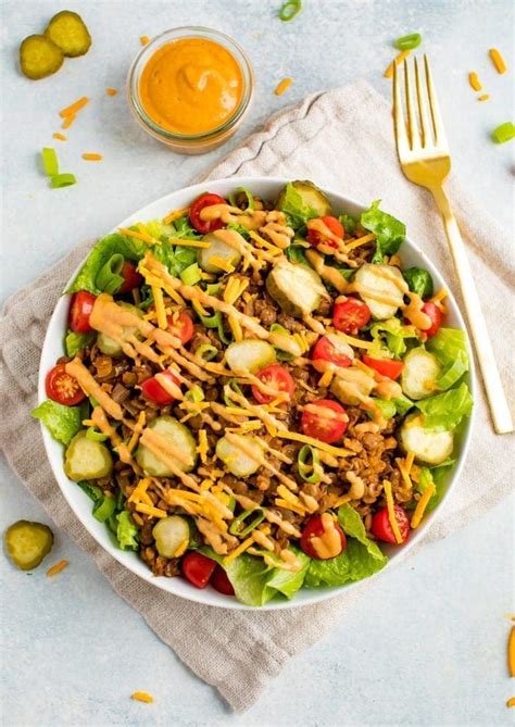 "Cheeseburger" Salad with Special Sauce - Eating Bird Food