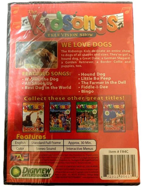 The Kidsongs Television Show We Love Dogs Factory Sealed New 1997 DVD ...