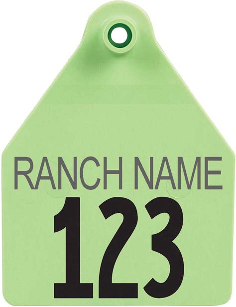 Numbered w/ Free ID Calf Ear Tags Green - Item # 42094