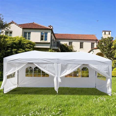 Ktaxon 10x20 EZ Pop UP Wedding Party Tent Folding Canopy Heavy Duty 6 ...