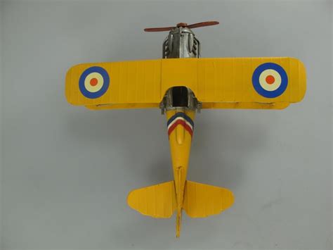 Large Vintage Yellow Airplane Old Classic Metal Model Toy - Etsy