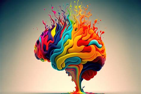 Premium Photo | A genius human brain abstract painting art with creative watercolor splash