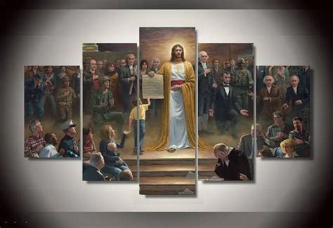 Hd Printed Classic Paintings Jesus Returns To Earth Group Painting Decor Print Poster Picture ...