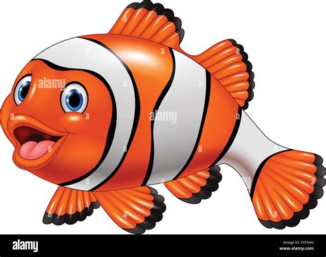 Cute dibujos animados pez payaso Imagen Vector de stock - Alamy