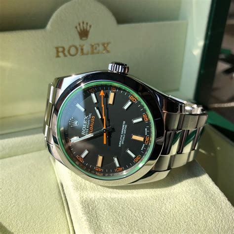 Rolex Milgauss Green 116400GV Green Steel Wristwatch Box & Papers Circa 2014 | Hashtag Watch Company