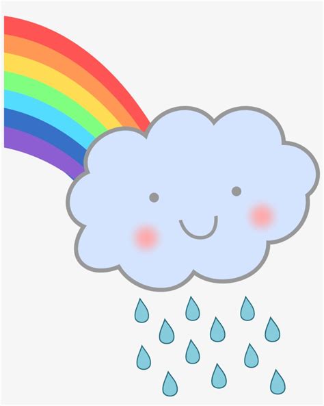 Raindrops Clipart Wind Rain - Rain Cloud And Rainbow - Free Transparent PNG Download - PNGkey