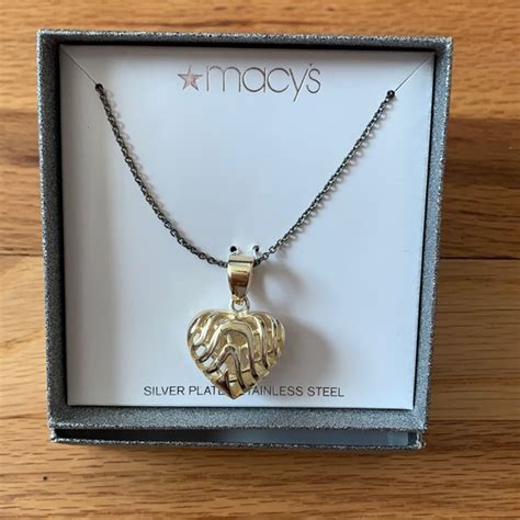 Macy's | Jewelry | Macys Heart Necklace | Poshmark