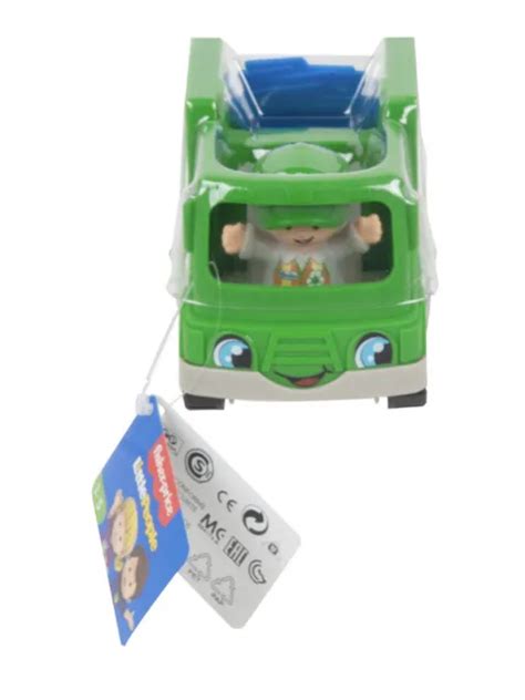 FISHER PRICE LITTLE People Recycle Truck Green Garbage Truck Driver Figure New $10.08 - PicClick