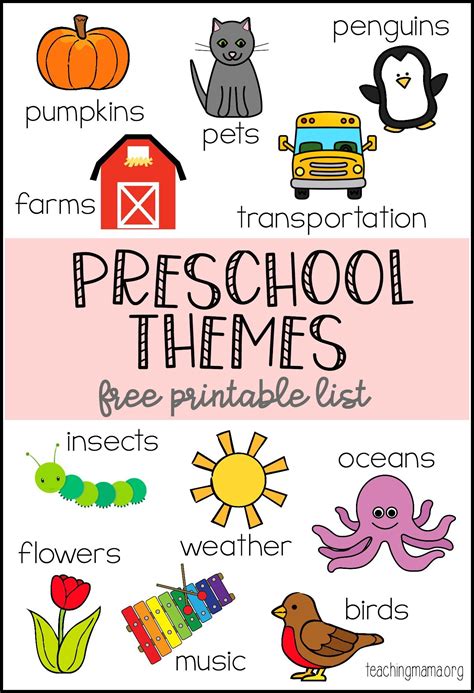 Preschool Theme Ideas