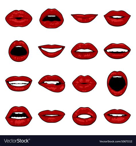 Pop art lips Royalty Free Vector Image - VectorStock