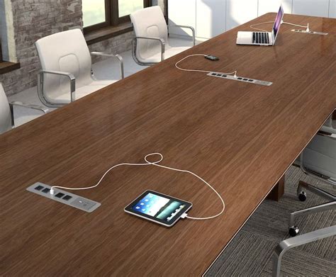Surface Mount Power Outlets with USB Charging Ports | Office interior design, Conference table ...