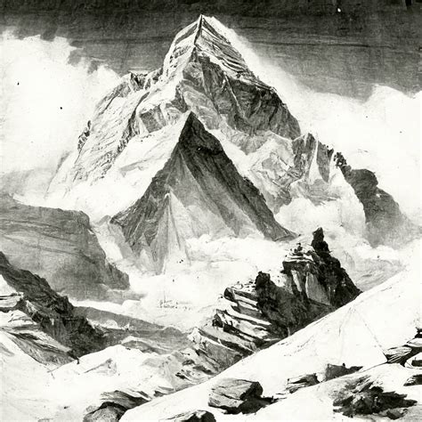 Mt Everest Pencil Sketch: Capturing the Majestic Beauty of the World's Highest Peak - Etsy