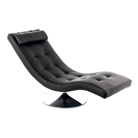 Chaise Longue Moderna in Similpelle Bianco, Nero o Grigio