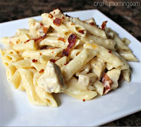 Chicken Bacon Ranch Pasta Recipe - Crafty Morning