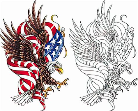 Eagle Flag Arm Tattoos