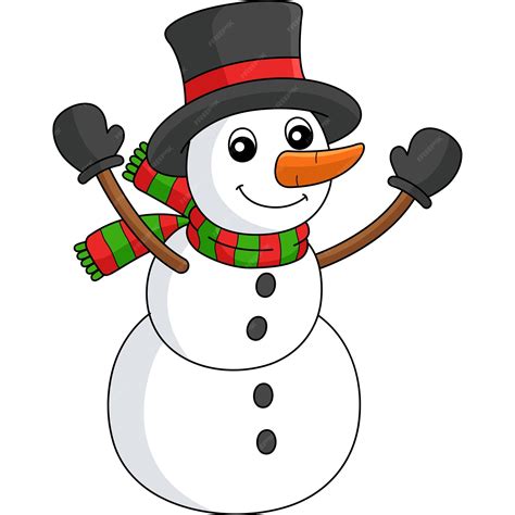 Premium Vector | Snowman Christmas Cartoon Colored Clipart