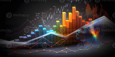 Growth strategy business graph analysis concept on finance chart data diagram 3d background ...