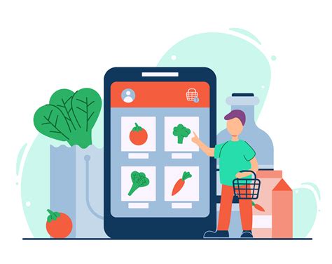 Online Grocery Shopping Vector Art, Icons, and Graphics for Free Download