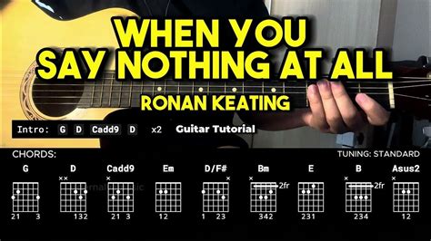 When You Say Nothing At All - Ronan Keating | Guitar Chords Tutorial For Beginners (CHORDS ...