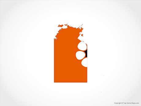 Printable Vector Map of the Northern Territory - Flag | Free Vector Maps