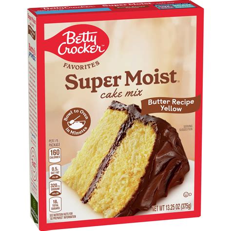 Betty Crocker Super Moist Butter Recipe Yellow Cake Mix, Oz, 45% OFF