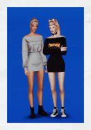 Off Shoulder Sweatshirt Dress at Gorilla - The Sims 4 Catalog