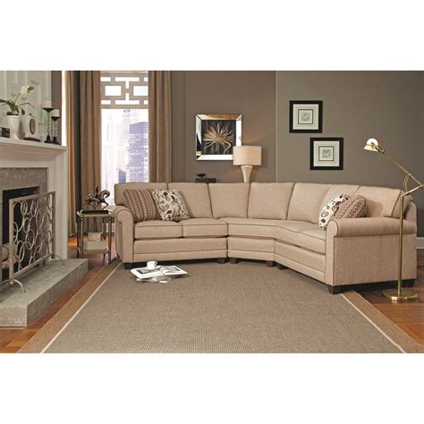 Smith Brothers 366 Casual 3-piece Sectional with Wedge | Wayside Furniture | Sectional Sofas