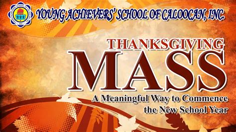 Thanksgiving Mass 2023 || A Meaningful Way to Commence the New School ...