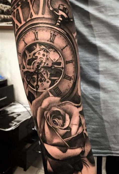 Clock Tattoos for Men - Ideas and Designs for Guys