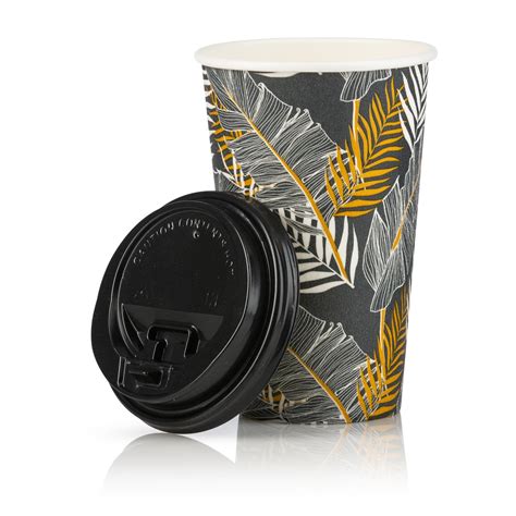 16 oz. Insulated Paper Coffee Cups with Lids - Posh Setting